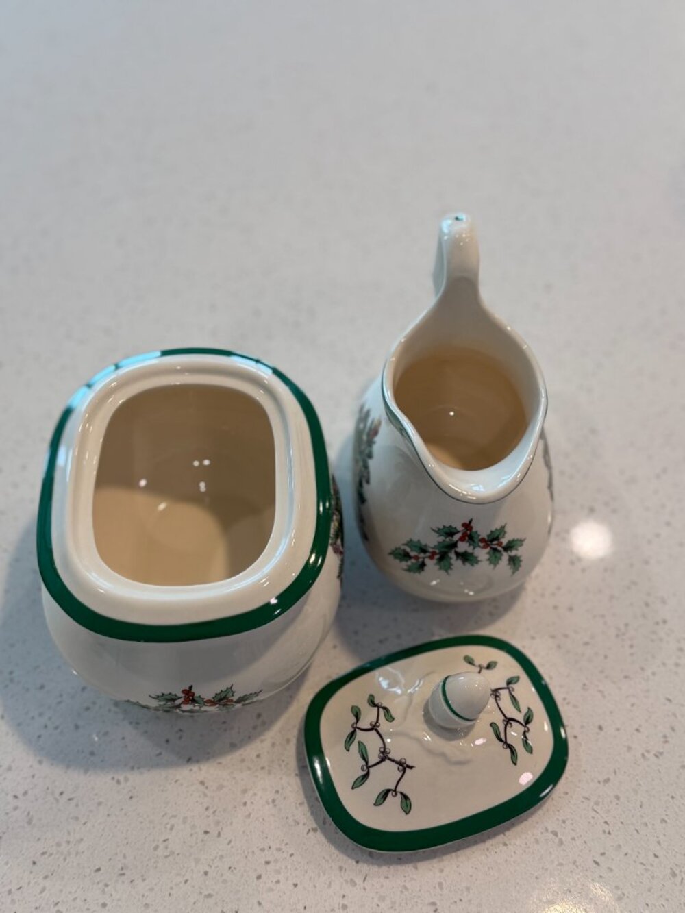Spode Christmas Tree Sugar & Creamer Set - Picture 4 of 5
